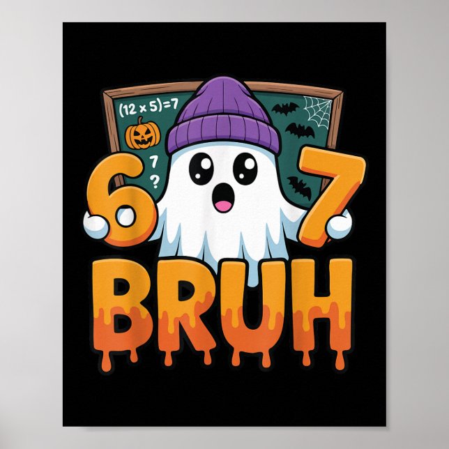Poster 67 Professor Fantasma Seis Sete Meme Equação Matem (Frente)