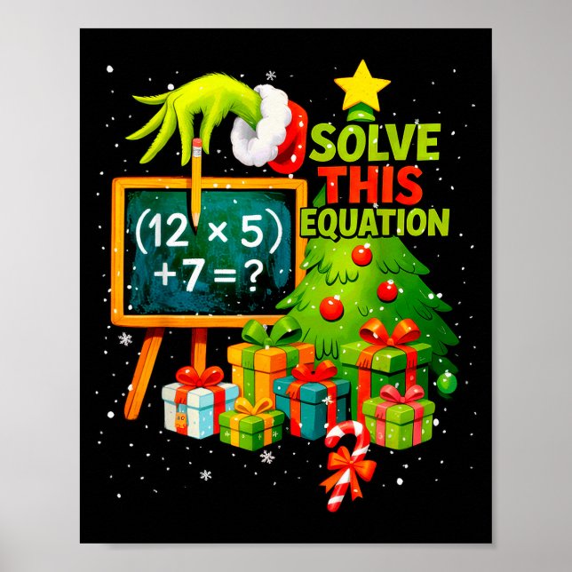 Poster 67 Professor Verde Natal Seis Sete Meme Brainrot (Frente)
