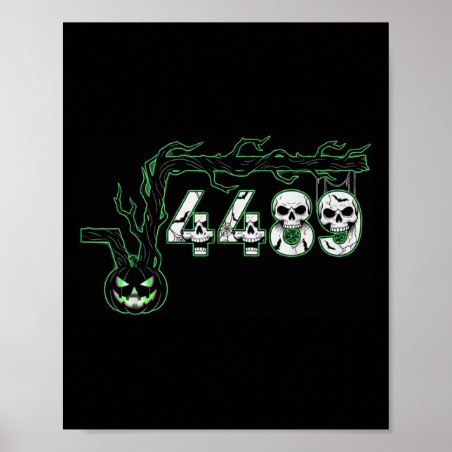 Poster 67 Root Six Seven 6 7 Meme Funny Halloween Pumpkin (Frente)