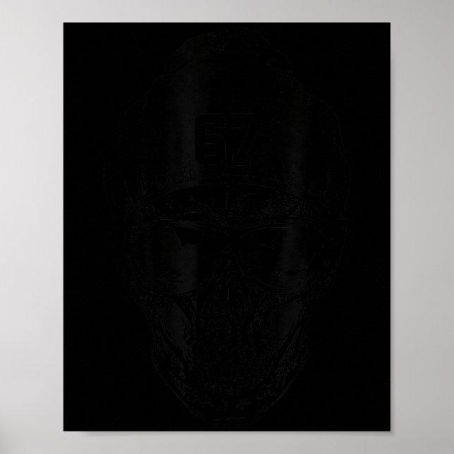 Poster 67 Seis Sete 67 Meme Engraçado Desgastado 67 Númer (Frente)