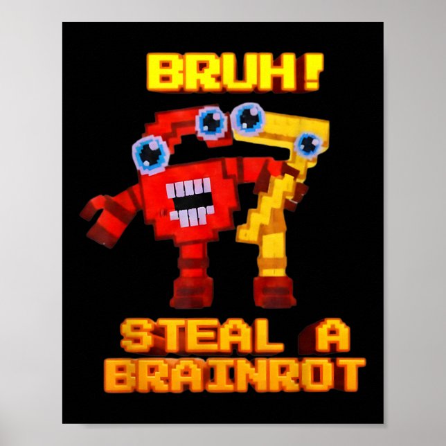 Poster 67 Seis Sete 6-7 - Divertido Roubar Brainrot Crian (Frente)