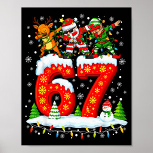 Poster 67 Seis Sete Meme Gen Alfa Natal Papai Noel Elfo R