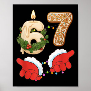 Poster 67 Seis Sete Meme Natal Vela Gengibre Gen