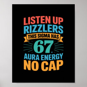 Poster 67 Seis Sete Obtenha Design de Meme Sendy Engraçad