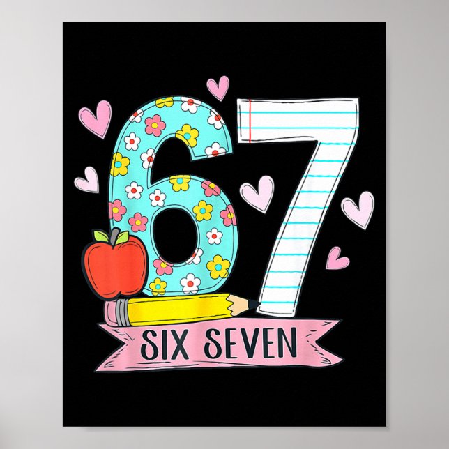 Poster 67 Shirt For Teachers 67 Meme Women Teacher Six Se (Frente)