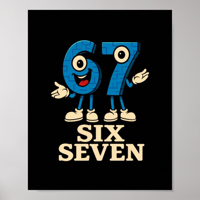 Poster 67 Six Seven 6-7 - Funny Italian Brainrot Kids Gam (Frente)