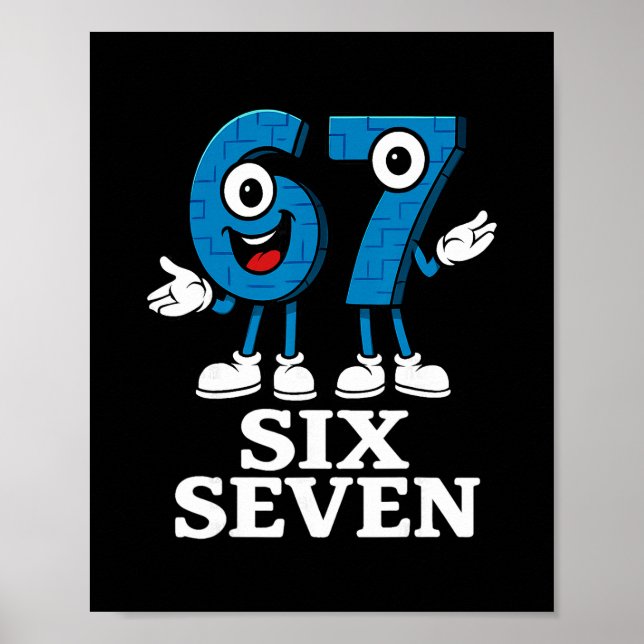 Poster 67 Six Seven 6-7 - Funny Italian Brainrot Kids Gam (Frente)