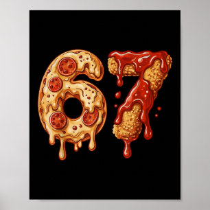 Poster 67 Six Seven 6-7 Pizza & Chicken Nugget - Bra Infa