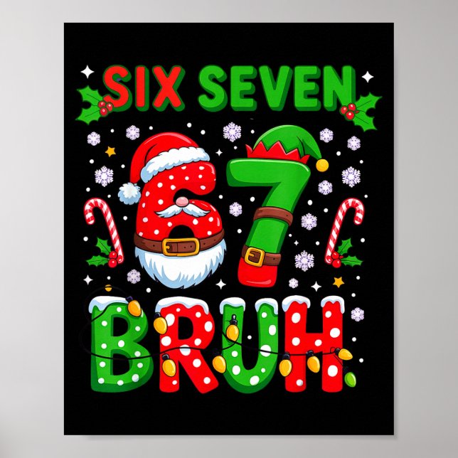 Poster 67 Six Seven Burh Christmas 6 7 Meme  (Frente)