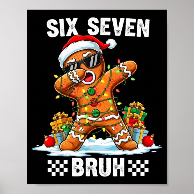 Poster 67 Six Seven Burh Christmas Gingerbread 6 7 Meme M (Frente)