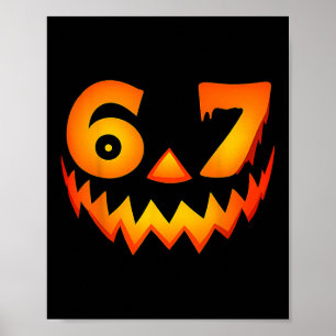 Poster 67 Six Seven Fantasia de Halloween para Alunos Pro