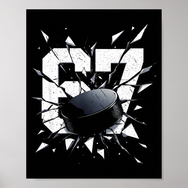 Poster 67 Six Seven Hóquei Gen Alpha Brainrot Meme  (Frente)