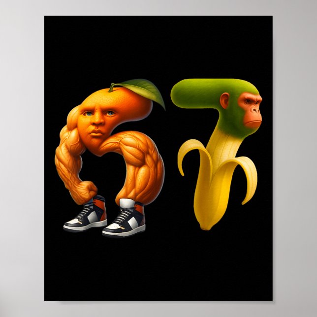 Poster 67 Six Seven Italiano Casal Combinando Meme Brainr (Frente)