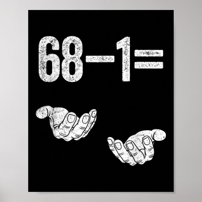 Poster 67 Six Seven Math Mathematics Brainrot Equation Bi (Frente)