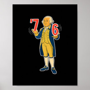 Poster 67 Six Seven Meme Engraçado George Washington
