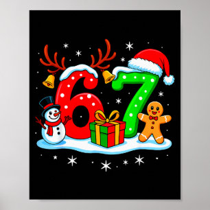 Poster 67 Six Seven Meme Gen Alpha Gíria Natal Divertido 