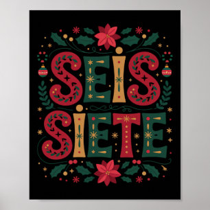 Poster 67 Six Seven Professor de Espanhol Bilíngue Seis S