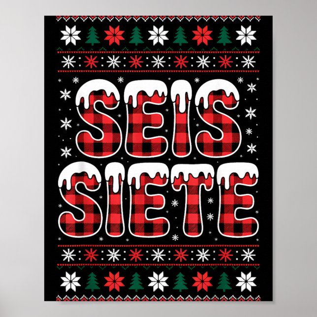 Poster 67 Six Seven Spanieacher Christmas Seis Siete Brai (Frente)
