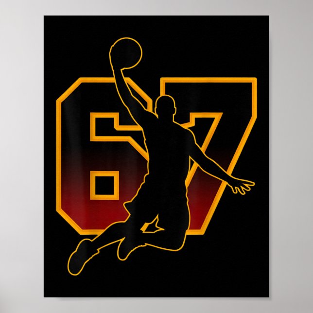 Poster 67 Sketll Meme Slam Dunk Position Six Seven Game T (Frente)