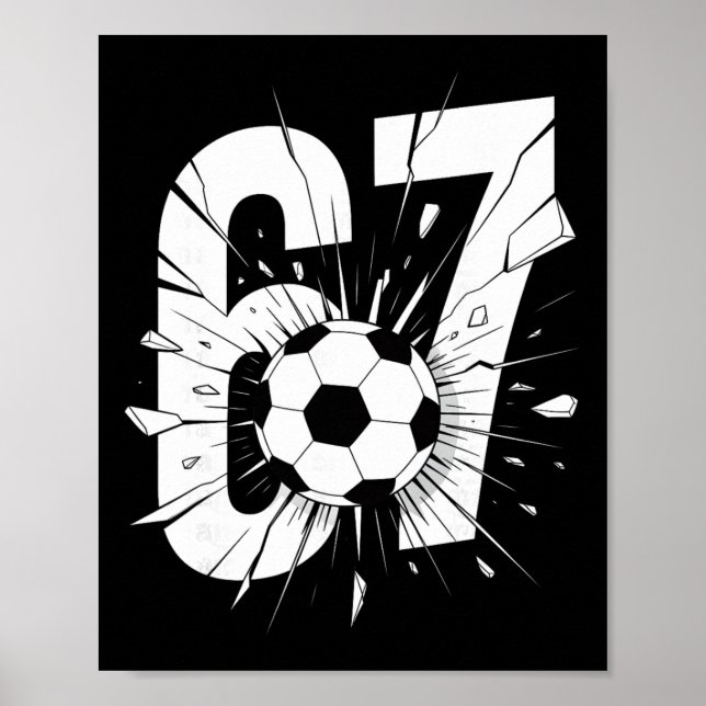 Poster 67 Soccer Six Seven 6 7 Meme 67 _2  (Frente)