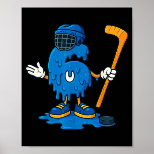 Poster 67 Sorvete Drip Jogador de Hóquei