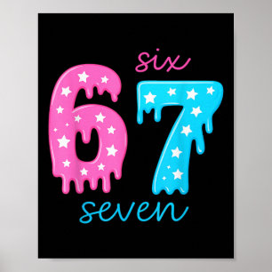 Poster 67 Sorvete Drip Meme 6 7 Fantasia de Casal de Hall