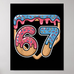 Poster 67 Sorvete Drip Meme Beisebol