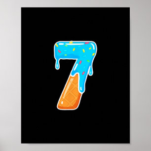 Poster 67 Sorvete Drip Meme Divertido 6 7 Fantasia Casal