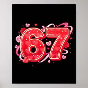 Poster 67 Sorvete Drip Meme Engraçado Seis Sete Dia dos N