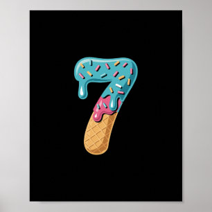 Poster 67 Sorvete Drip Meme Engraçado Seis Sete Par Combi