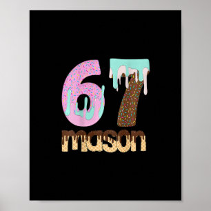 Poster 67 Sorvete Drip Meme Six Seven Geração Alpha Gíria