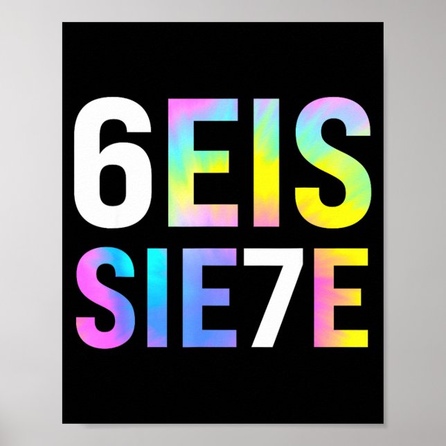 Poster 67 Spanish Meme Seis Siete Six Seven Funny Spaniea (Frente)