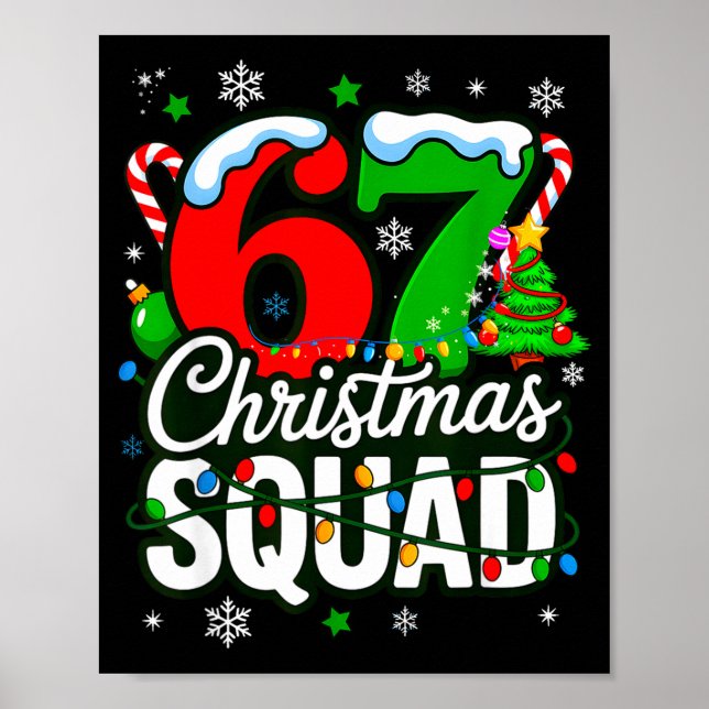 Poster 67 Squad Teacher Christmas Funny Holiday Clroom Cr (Frente)