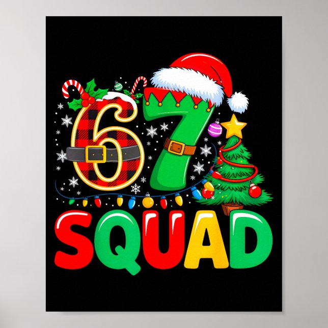 Poster 67 Squad Teacher Christmas Funny Holiday Clroom Cr (Frente)
