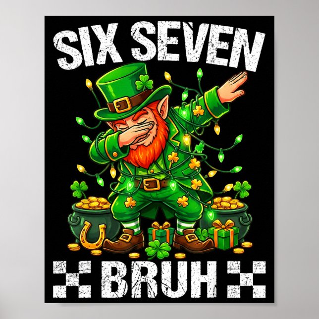 Poster 67 St Patricks Funny Six Seven Meme Leprechaun Boy (Frente)