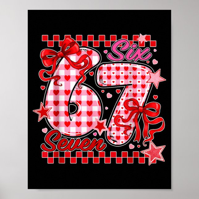 Poster 67 Valentine Six Seven Cute Love Valentine Men Wom (Frente)