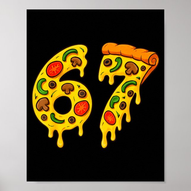 Poster 67 Zza Meme Divertido Seis Sete Gíria Gen Alpha Cr (Frente)