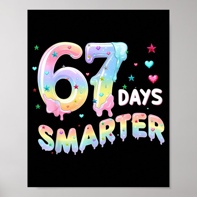 Poster 67th Day Of School Shirt 67 Days Smarter Teacher B (Frente)