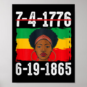 Poster 6-19-1865 Mês de História Negra Africana-Americana