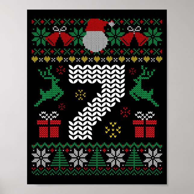 Poster 6 7 67 Meme Seis Sete Natal Engraçado Par Feio de  (Frente)