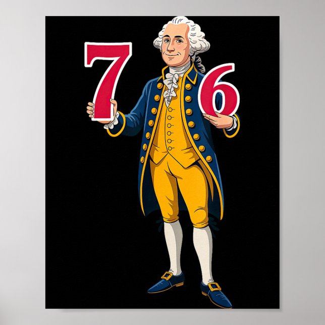 Poster 6 7 7 6 George Washington Six Seven  (Frente)