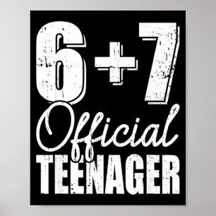 Poster 6 + 7 adolescente 13º aniversário