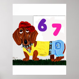 Poster 6 7 Dachshund in funny clothes 