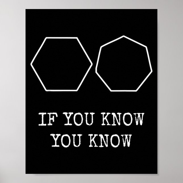 Poster 6 7 Engraçado Se Você Sabe Você Sabe Meme Seis Set (Frente)