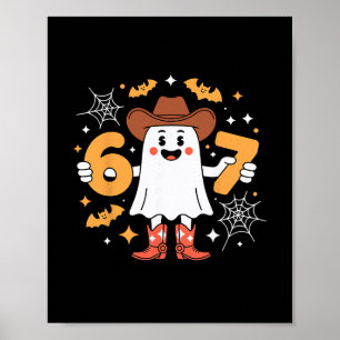 Poster 6 7 Fantasma de Halloween 67 Meme Gen Alpha Seis S