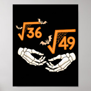 Poster 6 7 Halloween Matemática Raiz Quadrada 67 Meme Gen