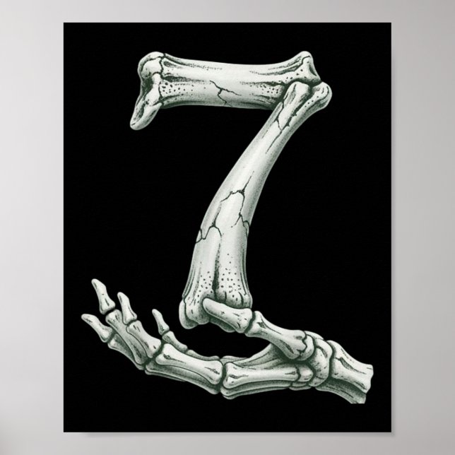 Poster 6 7 Halloween Skeleton Funny 67 Meme Gen Alpha Six (Frente)