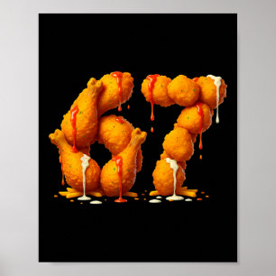 Poster 6 7 Meme Frango Frito 67 Pijamas Crianças Seis Set
