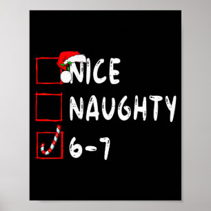 Poster 6-7 Meme Legal Travesso 67 Natal Engraçado Gráfico