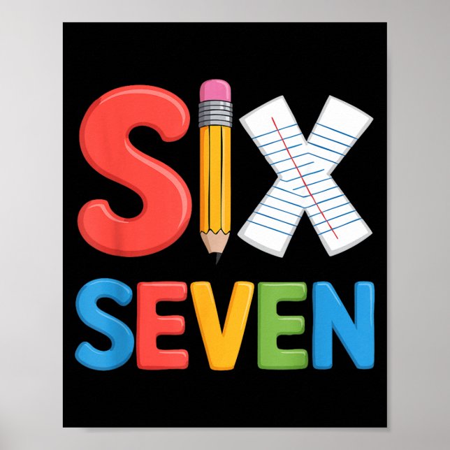 Poster 6 7 Meme School Teacher Boys Girls Viral Trend Out (Frente)